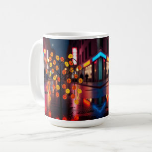 Elektrische Regenfall-Nachtszene Kaffeetasse