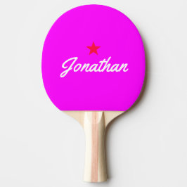 Elektrische Retro-Rosa-Vintage-Stern-Signatur Tischtennis Schläger