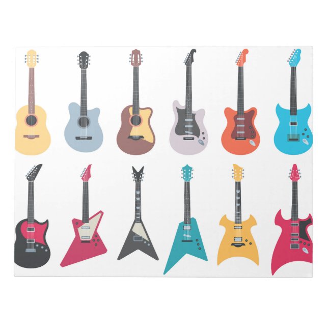Elektrische Rockgitarre Notizblock (Vorderseite)