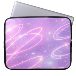 Elektrische rosa Neon-Kritzeleien AI-Kunst Laptopschutzhülle