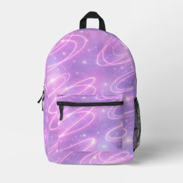 Elektrische rosa Neon-Kritzeln KI-Kunst Bedruckter Rucksack