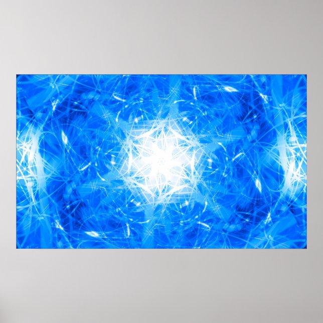 Elektrische Schneeflocke Poster (Vorne)