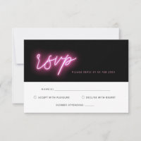 Elektrische Schwarz/Rosa Neon Glow UAWG Reply Card