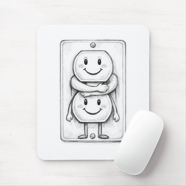 Elektrische Steckdosenumarmung Mousepad (Mit Mouse)