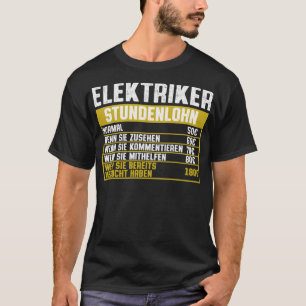 Elektrische Stundenlohn Astronautin Geburtstagsreg T-Shirt