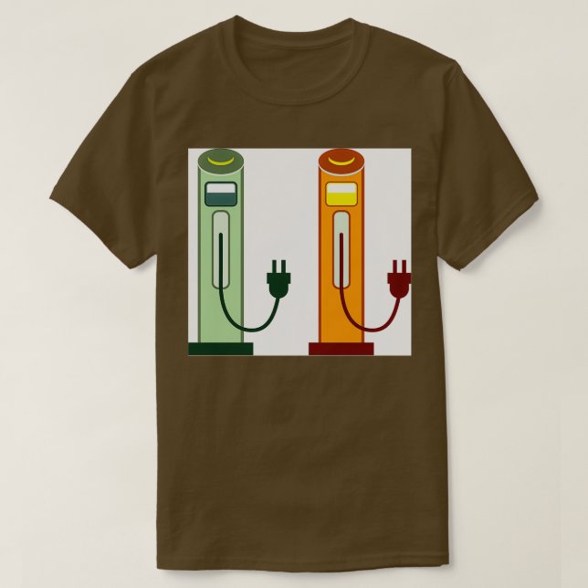 Elektrische Tankstelle T-Shirt (Design vorne)