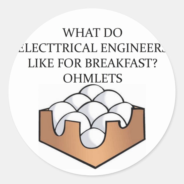 ELEKTRISCHE TECHNIK RUNDER AUFKLEBER (Vorderseite)