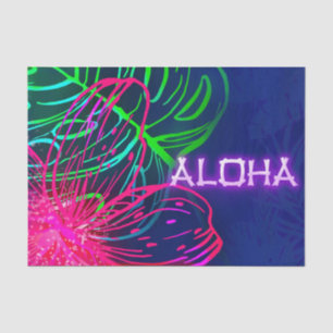 Elektrische Tropennacht Aloha Geburtstagsfeier Seidenpapier