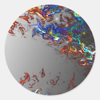 Elektrische Welle Runder Aufkleber