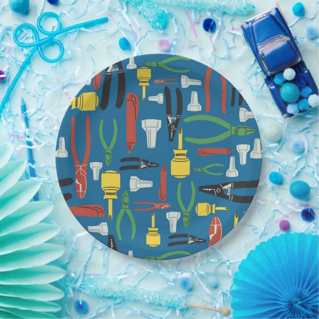 Elektrische Werkzeuge des Handels Pappteller (Party)