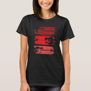 Elektrischer akustischer Bass Gitarre Valentinstag T-Shirt