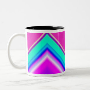 Elektrischer Berg heiß rosa Zweifarbige Tasse