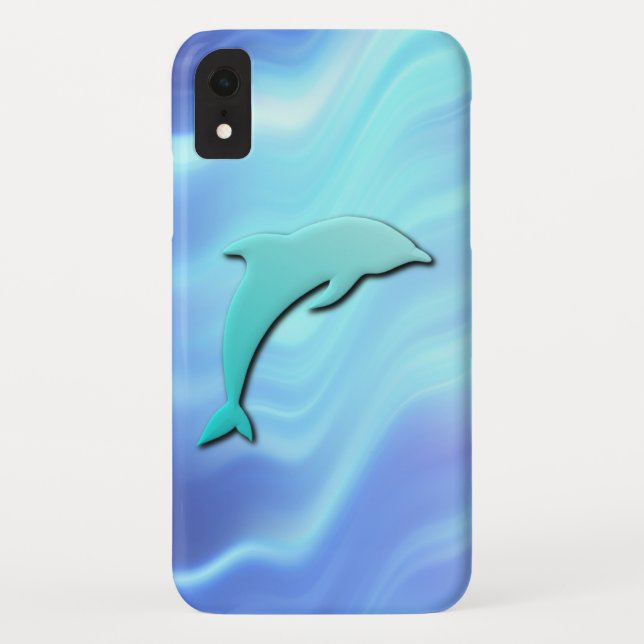 Elektrischer Blauer Delfin Case-Mate iPhone Hülle (Rückseite)