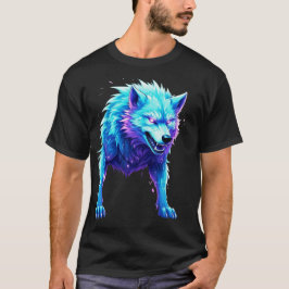 Elektrischer Cartoon Wolf T - Shirt
