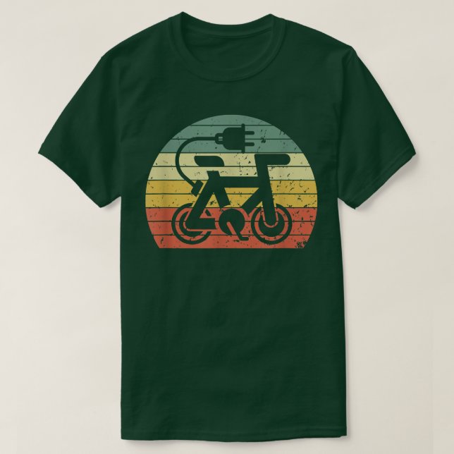 Elektrischer E-Bike Elektronischer Fahrradfahrer V T-Shirt (Design vorne)