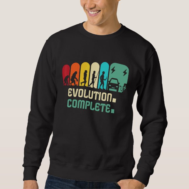 Elektrischer Elektroautofahrer Elektroauto Ca Sweatshirt (Vorderseite)