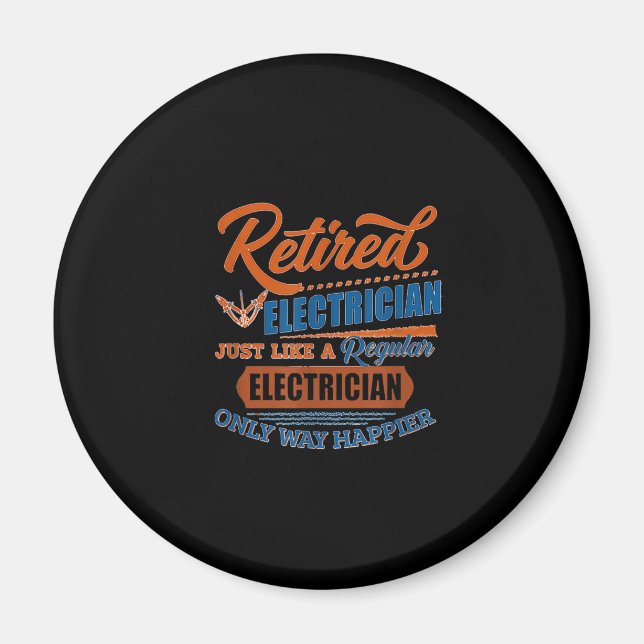 Elektrischer Elektrofahrer - Geschenk Magnet (Vorne)