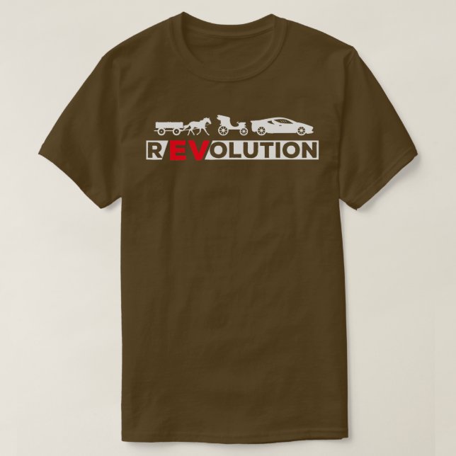 Elektrischer Fahrzeugtreiber EV-Batterierevolution T-Shirt (Design vorne)