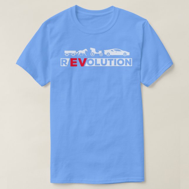 Elektrischer Fahrzeugtreiber EV-Batterierevolution T-Shirt (Design vorne)