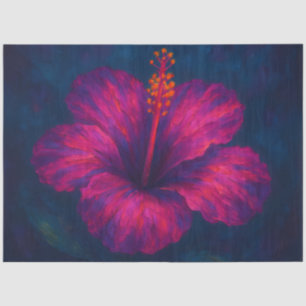 Elektrischer Hibiskus – Tropische Blumendekupage P Seidenpapier