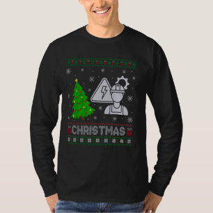 Elektrischer Ingenieur Xmas Tree Lighting Ugly Chr T-Shirt