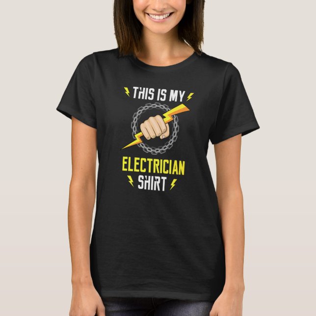 Elektrischer Ironic Quote Electro Arbeiter Handwer T-Shirt (Vorderseite)