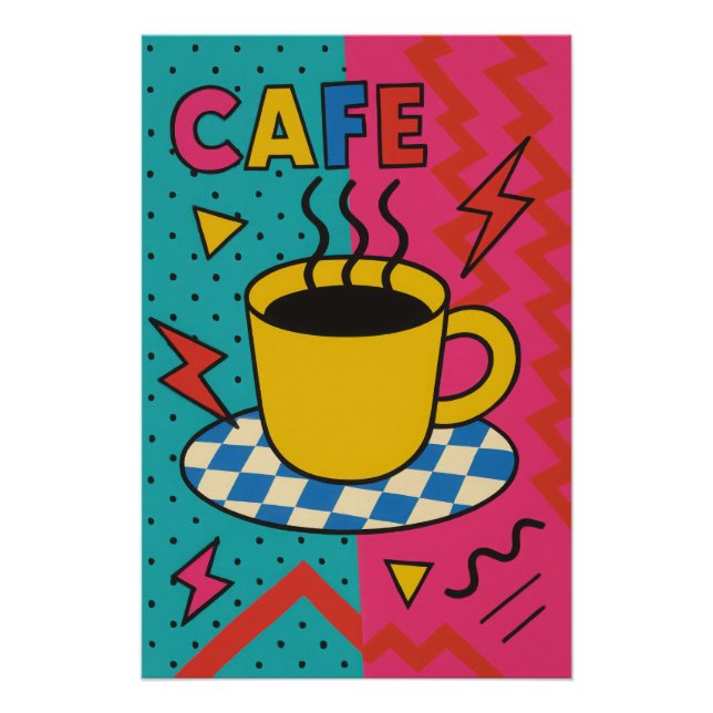 Elektrischer Kaffee Poster (Vorderseite)