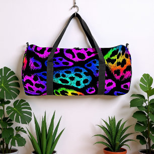 Elektrischer Leoparden-Druck Duffle Bag