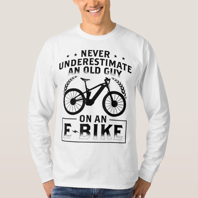 Elektrischer Mountainbike-Vater E-Bike T-Shirt (Vorderseite)