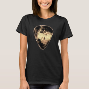 Elektrischer Plektrum Gitarrist Musical in T-Shirt
