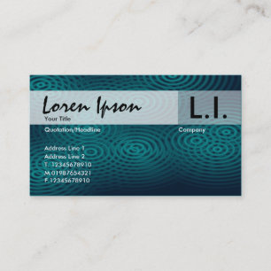 Elektrischer Regen - Grün Visitenkarte