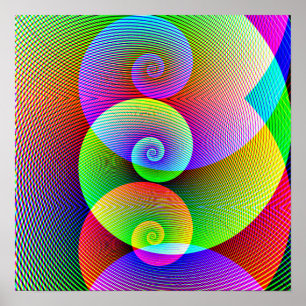 Elektrischer Regenbogen Poster