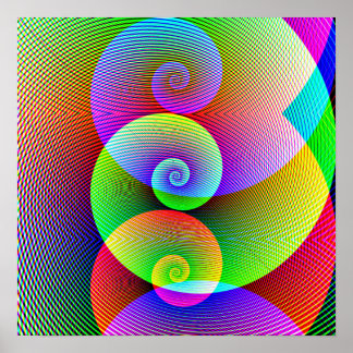 Elektrischer Regenbogen Poster