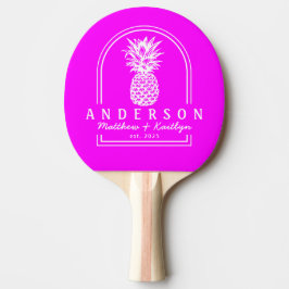 Elektrischer Retro-Rosa-Ananas-Hochzeitsbogen & Na Tischtennis Schläger
