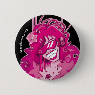 elektrischer rosa Knopf Button