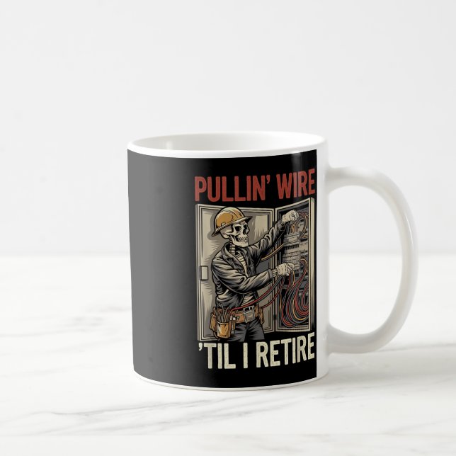 Elektrischer Schädeldraht Til I Vintag Kaffeetasse (Rechts)