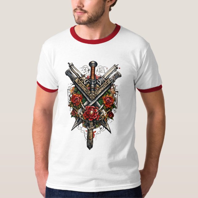 Elektrischer Schädelrock und -Roll T-Shirt (Vorderseite)