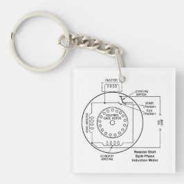 Elektrischer Schlüsselanhänger mit Motordiagrammen