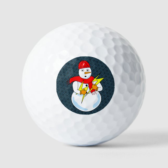 Elektrischer Schneemann Golfball (Vorderseite)
