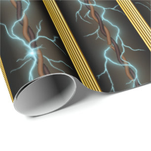 Elektrischer Schock Industrielle Fantasie Messings Geschenkpapier
