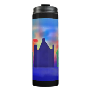 Elektrischer Sonnenaufgang Thermosbecher
