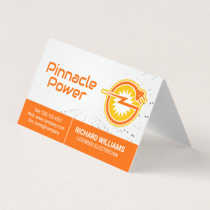Elektrischer Stecker Power Energy Logo Visitenkarten