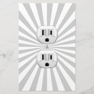 Elektrischer Stecker Wandsteckdose Spaß Anpassen! Briefpapier