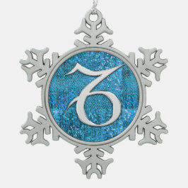 Elektrischer Steinbock Schneeflocken Zinn-Ornament