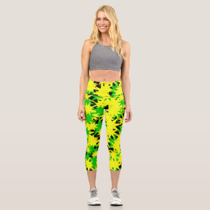 Elektrischer Sternenexplosion Capri Leggings