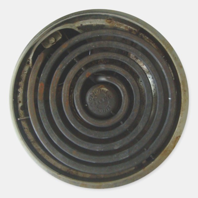 Elektrischer Stove Burner Runder Aufkleber (Vorderseite)