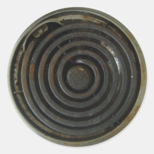 Elektrischer Stove Burner Runder Aufkleber