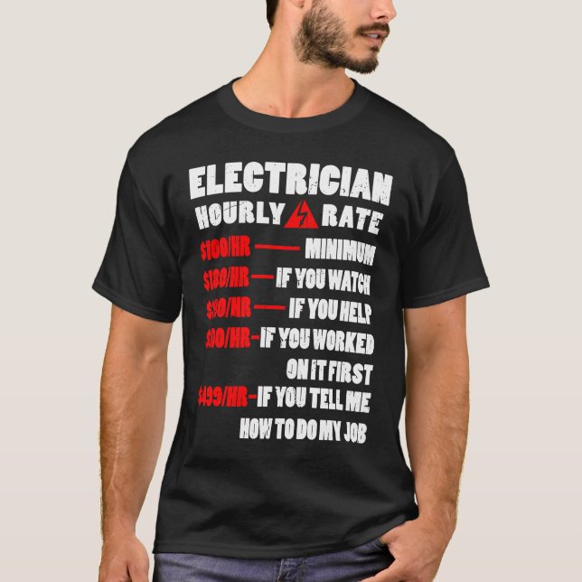 Elektrischer Strom stündlich Strom Wo T-Shirt (Vorderseite)