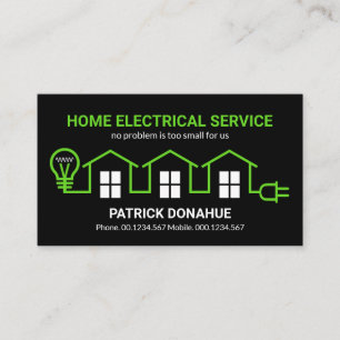 Elektrischer Stromkreis für grüne Zuhause Visitenkarte