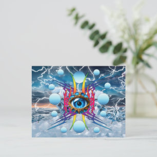 Elektrischer Sturm Feiertagspostkarte